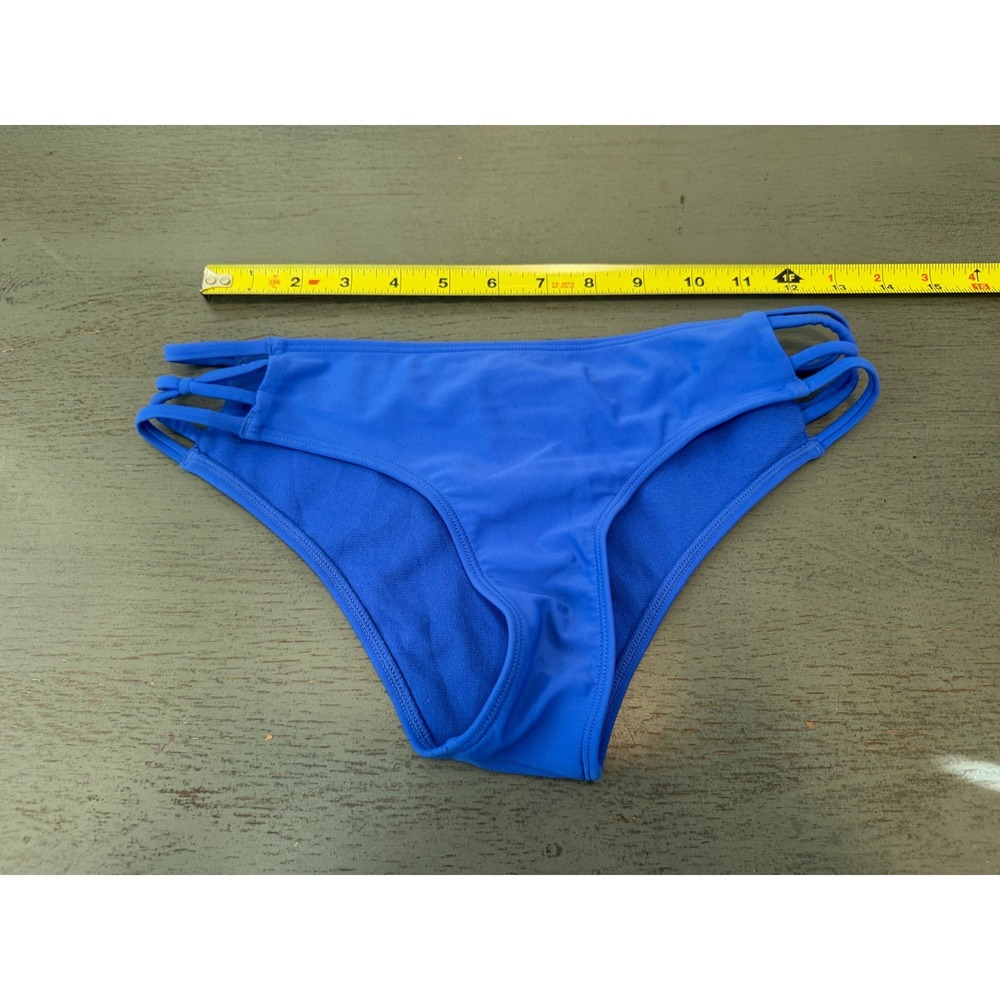 Hollister Swim Royal Blue Strappy Cage Side Ruched Bikini Bottoms Small
